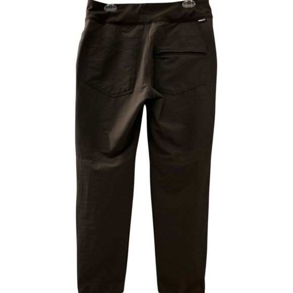 REI hiking pants, 10P, nylon fabric, full cut, pockets, army green. drawstring. - Picture 2 of 10